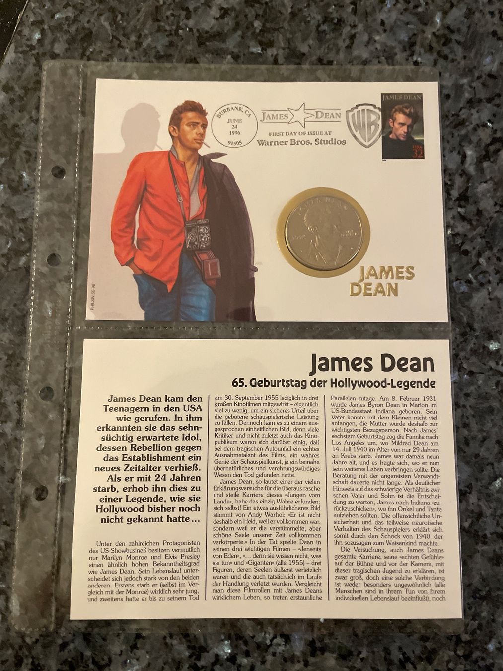 Tutti le monete: Numisbrief James Dean 25.Geb. – Nuovo (secondo la descrizione) da Schlossrued venduto da Julio25