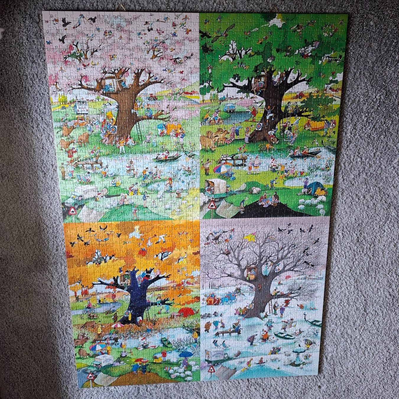 Heye Puzzle: Roger Blachon "4 Seasons" Puzzle geklebt – Usato da Hombrechtikon venduto da Tinea82 7