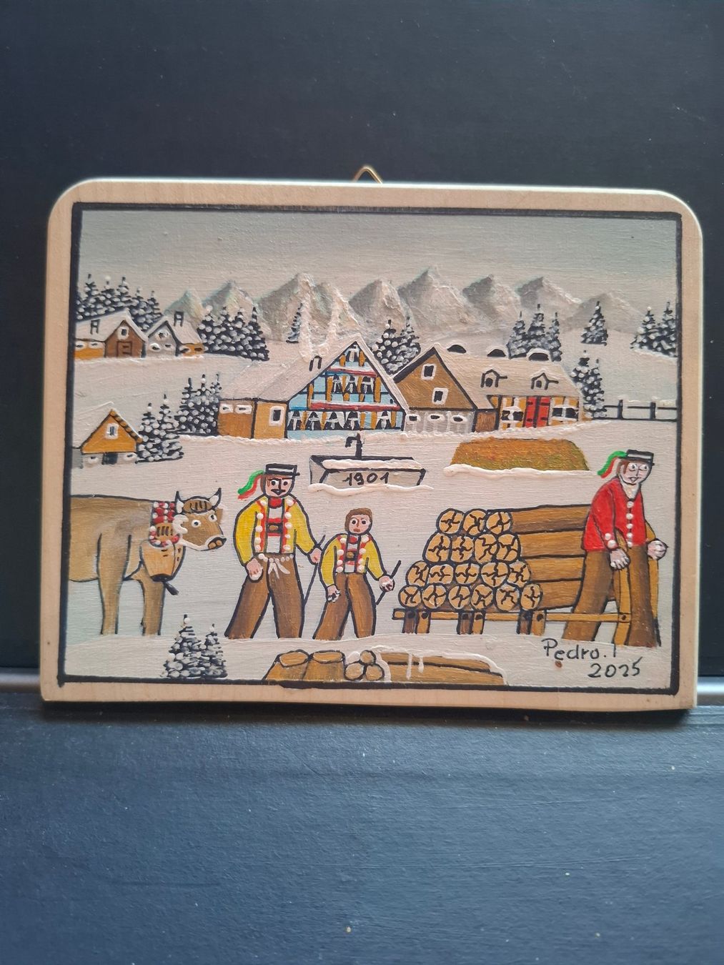 Gemälde: Winter Super Mini Bild ** 16 – Gebraucht aus Zürich von Soragno50