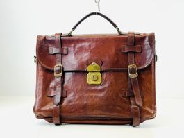 Braune Vintage Aktentasche / Messenger-Bag CLAUDIO FERRICI®