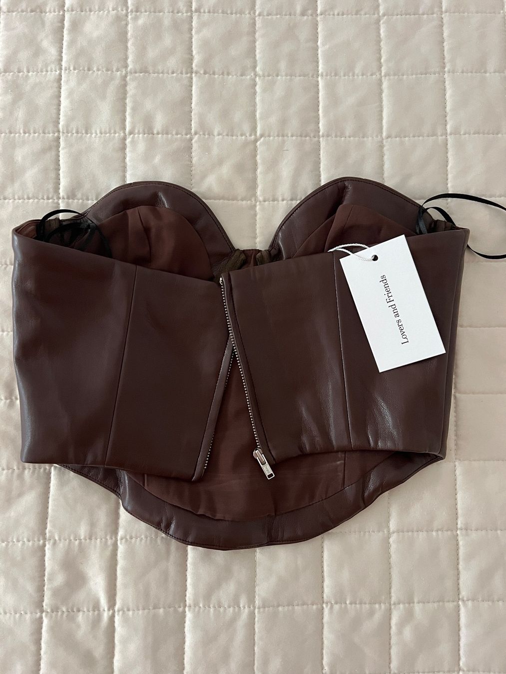 Tops: Schicker Kunstleder-Bustier, Grösse XS, Braun – Neu und originalverpackt aus Wädenswil von Alice_style 1