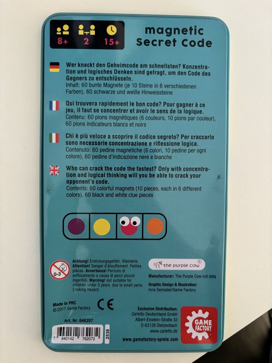 Giochi: Jeu de société : Magnetic Secret Code - Fun in the Box! – Usato da Sion venduto da tchana77 2