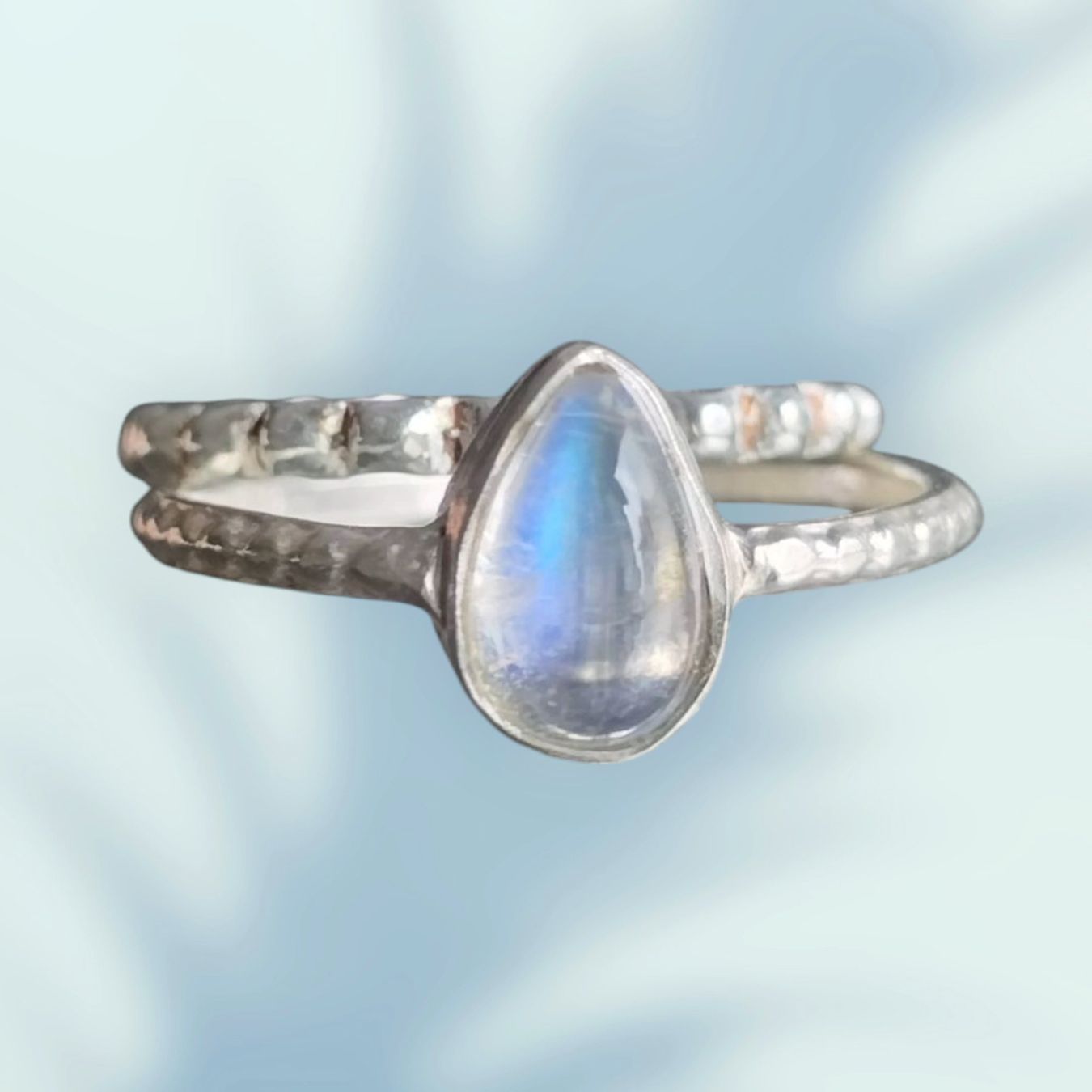 Anelli: Regenbogen Mondstein Ring Set in 925 Solid Sterling Silber – Nuovo (secondo la descrizione) da Schwyz venduto da els_7cys