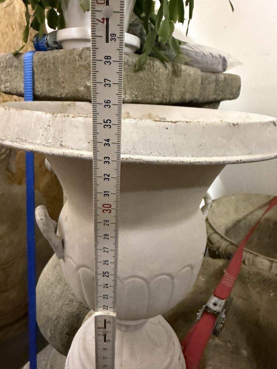 Vasi per fiori: Zwei schöne Gartenurnen Metall – Usato da Wettingen venduto da NickInc 6