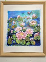 Water Lilies  Unframed 30cm *30cm Original handpainted