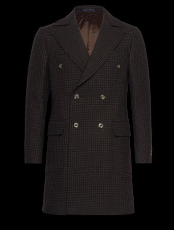 Herren Wollmantel braun