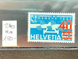 Flugpost F24a - Aufdruck hellrot, postfrisch** SBK 150.-