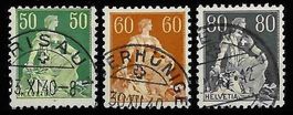 1940, 113y+140y-141y, 3 Werte sauber gestempelt (15335)