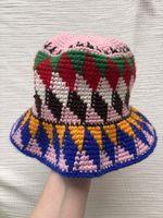 Gehäkelter Bucket Hat, Handmade, kaum getragen