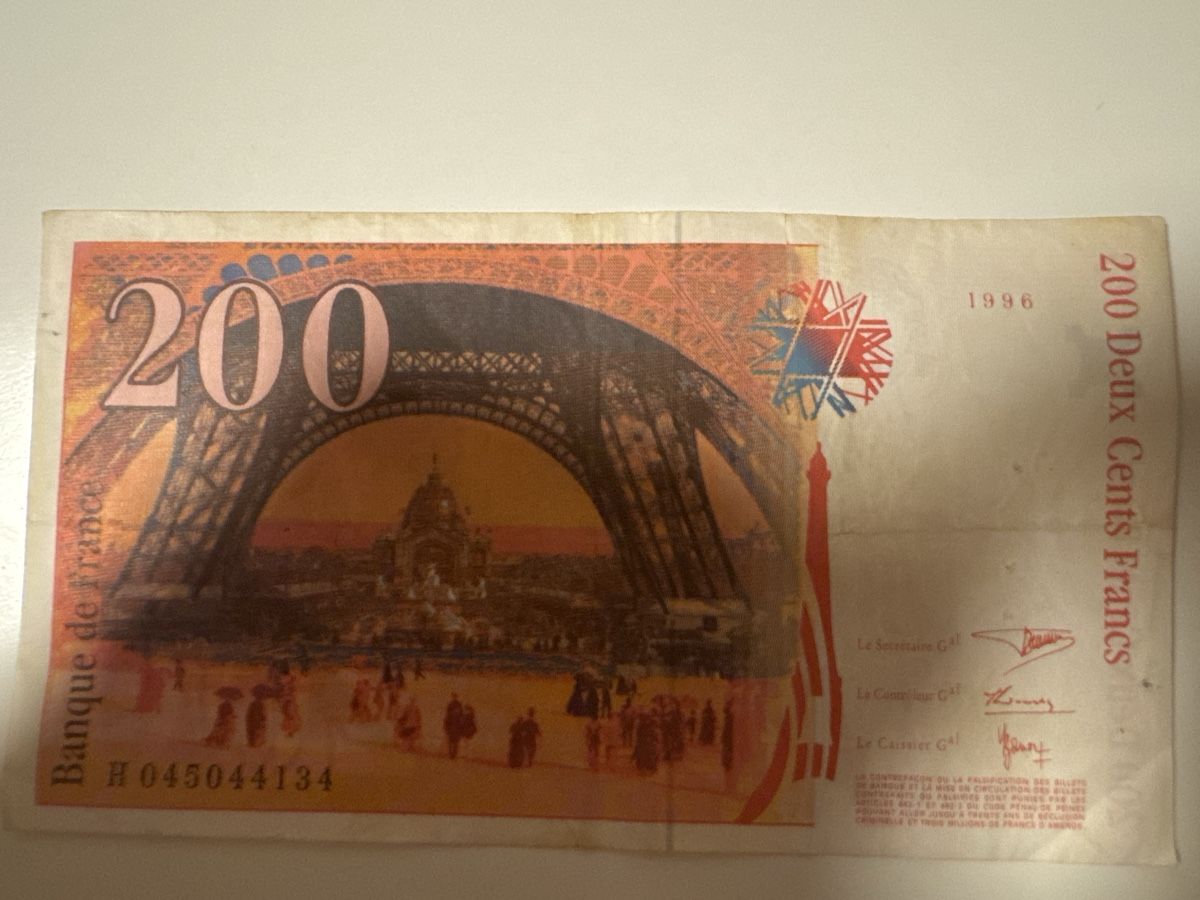 Banknoten: 200 Francs 1996 – Gebraucht aus Massagno von ilm_vd96 1