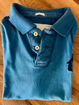 Abercrombie & Fitch Muscle Fit Polo Blau XL