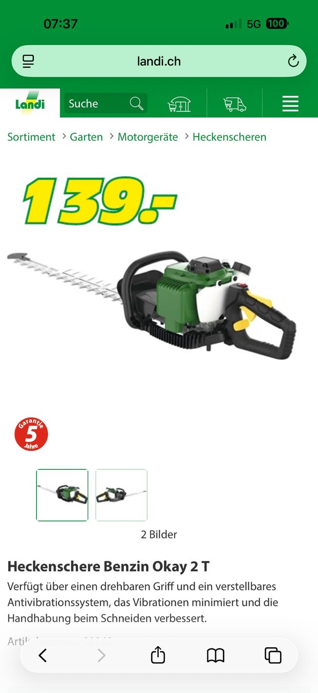Alle Werkzeuge: Heckenschere Okay Benzin – Gebraucht aus Lengnau BE von AndyFritz1 2