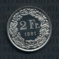 CHF___2.00 1981 stgl * nigelnagelneu! 2 Franken