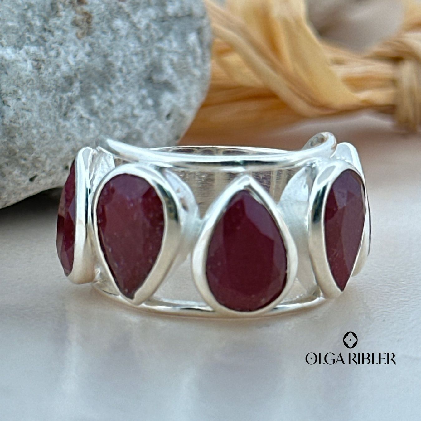 Olga Ribler Ringe: Rubin Ring Sterling Silber  Ringgrösse 54 – Neu (gemäss Beschreibung) aus Luzern von byolgaribleroutlet 4