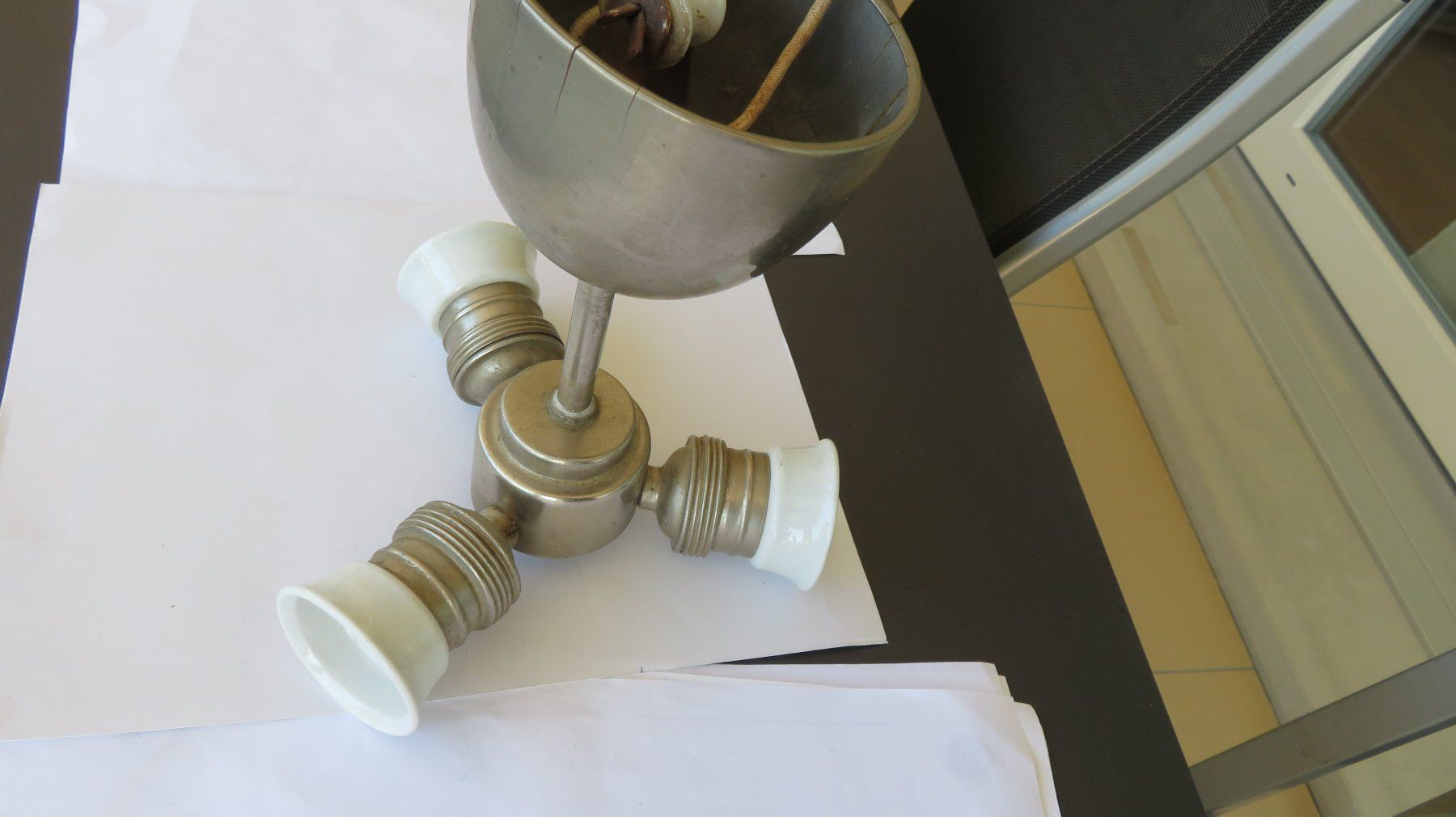 Lampadari & plafoniere: Deckenlampe antik 3-armig metall – Usato da Wetzikon ZH venduto da morda1954 2