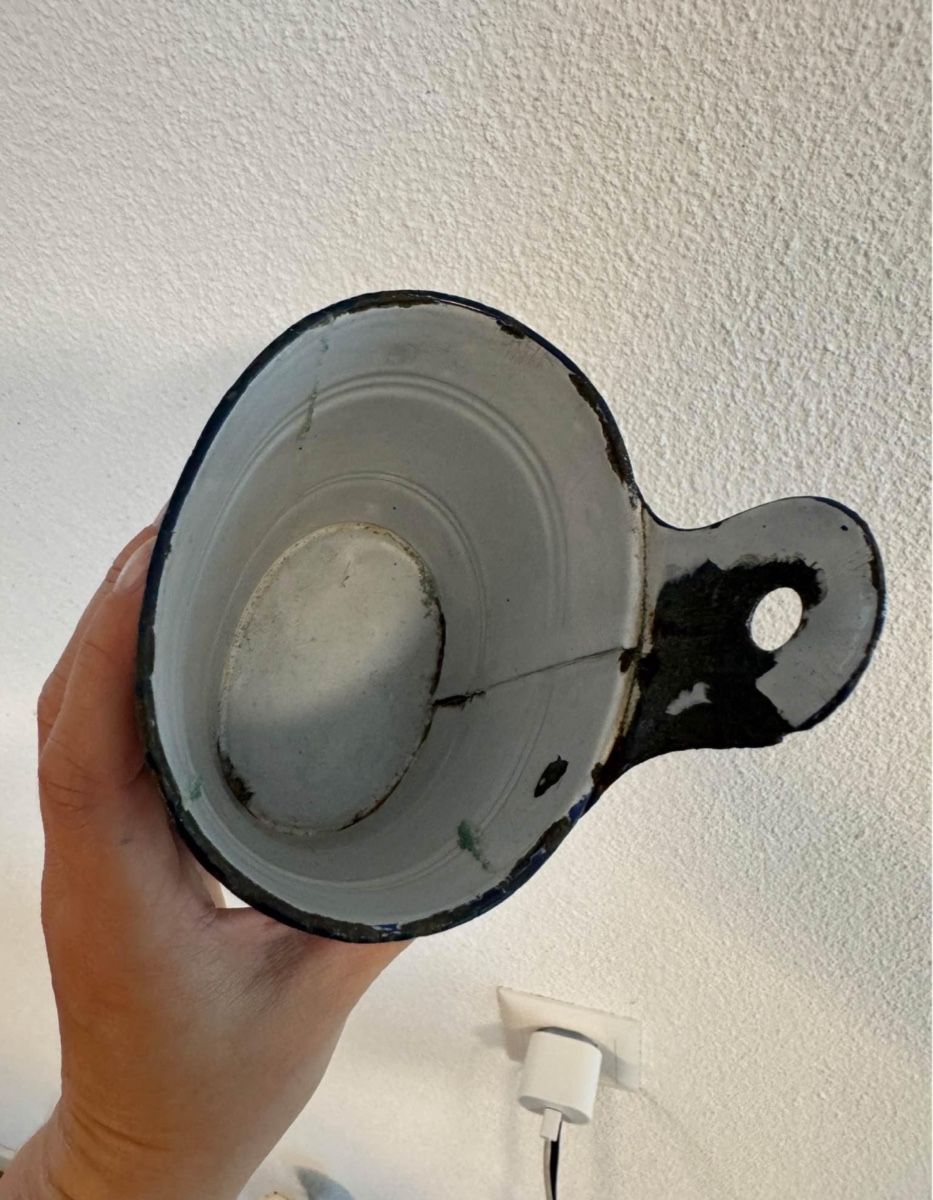 Pentole: Antiker Emaille-Topf dunkelblau, Vintage – Usato da Niederbüren venduto da Oetschli 5