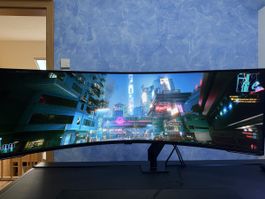 Samsung Odyssey G9 Monitor 57 Zoll Curved mit Monitorarm 