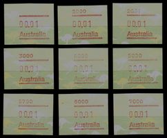 AUSTRALIA - FRAMA - 1985 Kangaroo type COMPLETE SET