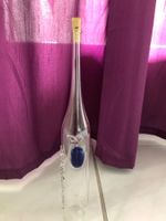 Glasflasche für Zwetschgen-Schnaps, Aufschrift  "Sexmuffel"