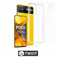 Silikonhülle Transparent mit glas Für Xiaomi Poco Series