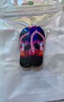TROPISCHE FLIP FLOP OHRRINGE,HÄNGER, AUS HOLZ, NEU