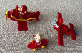 Fabuland Flugzeug und Legoflugi mit Rollbrettfahrer