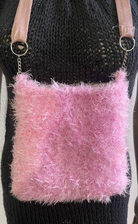 Pinke Flauschige Handtasche, ideal für den Sommer!