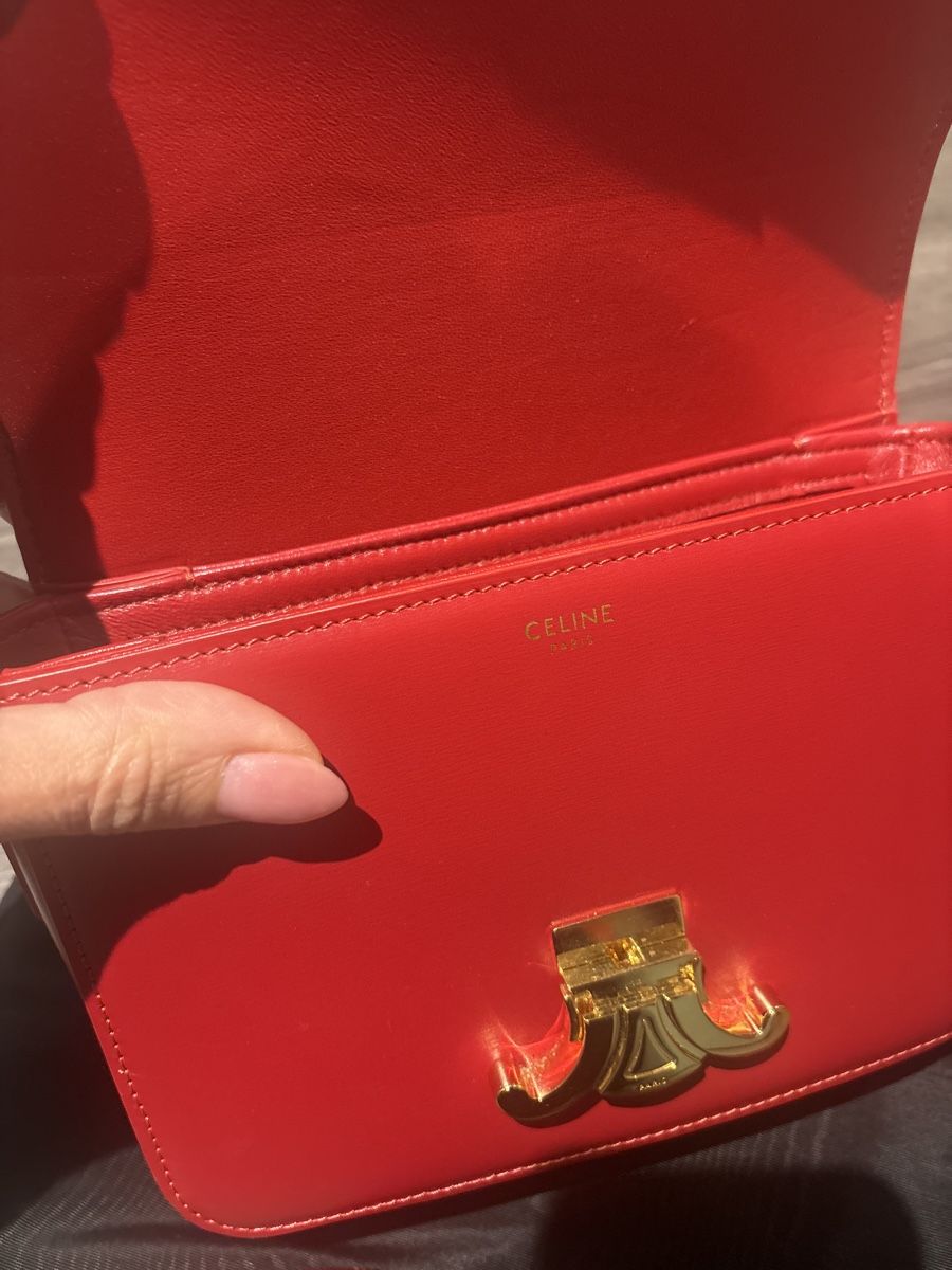 Celine Borse da donna: Sac Celine Triomphe rouge magnifique – Nuovo (secondo la descrizione) da Pieterlen venduto da tha_q8qg 4