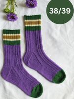 Handgestrickte Socken, Gr. 38/39, Wollsocken, Geschenk