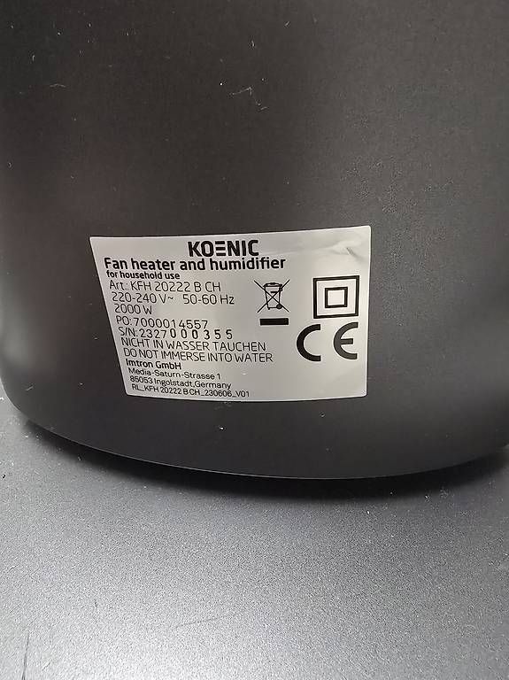 Radiatori: Turm Heizlüfter Koenic – Usato da Burgdorf venduto da Foni1 1