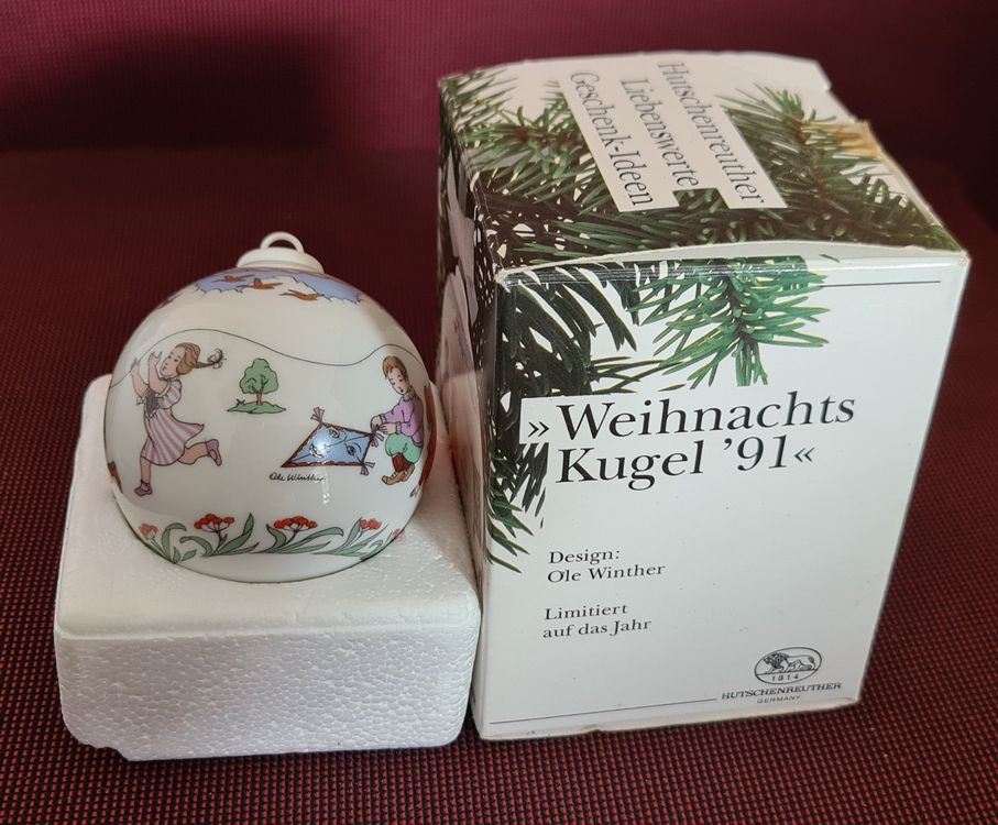 Hutschenreuther Weihnachtskugel 1991 Porzellan | Kaufen Auf Ricardo