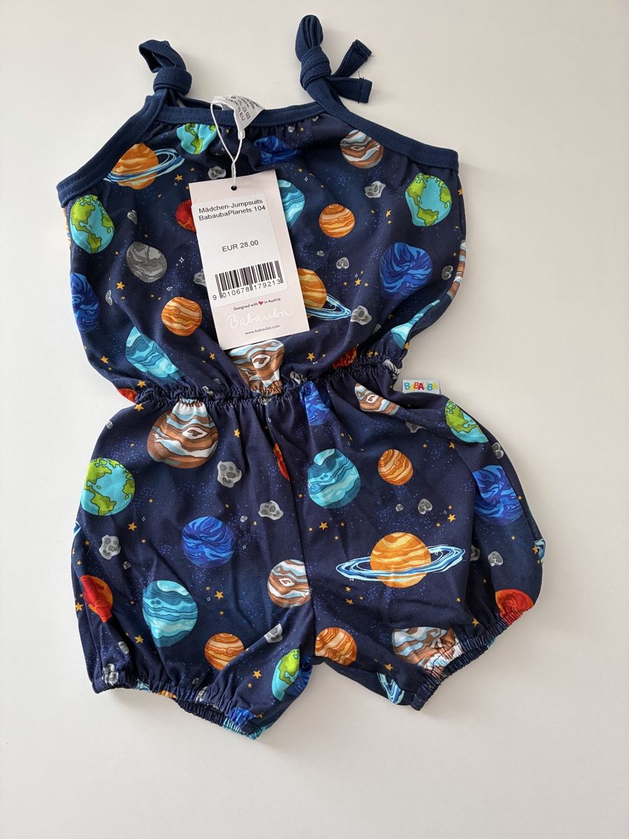 Jumpsuits: Mädchen Jumpsuit BABAUBA Planets Grösse 104 neu – Neu und originalverpackt aus Wahlen b. Laufen von sabichrabi