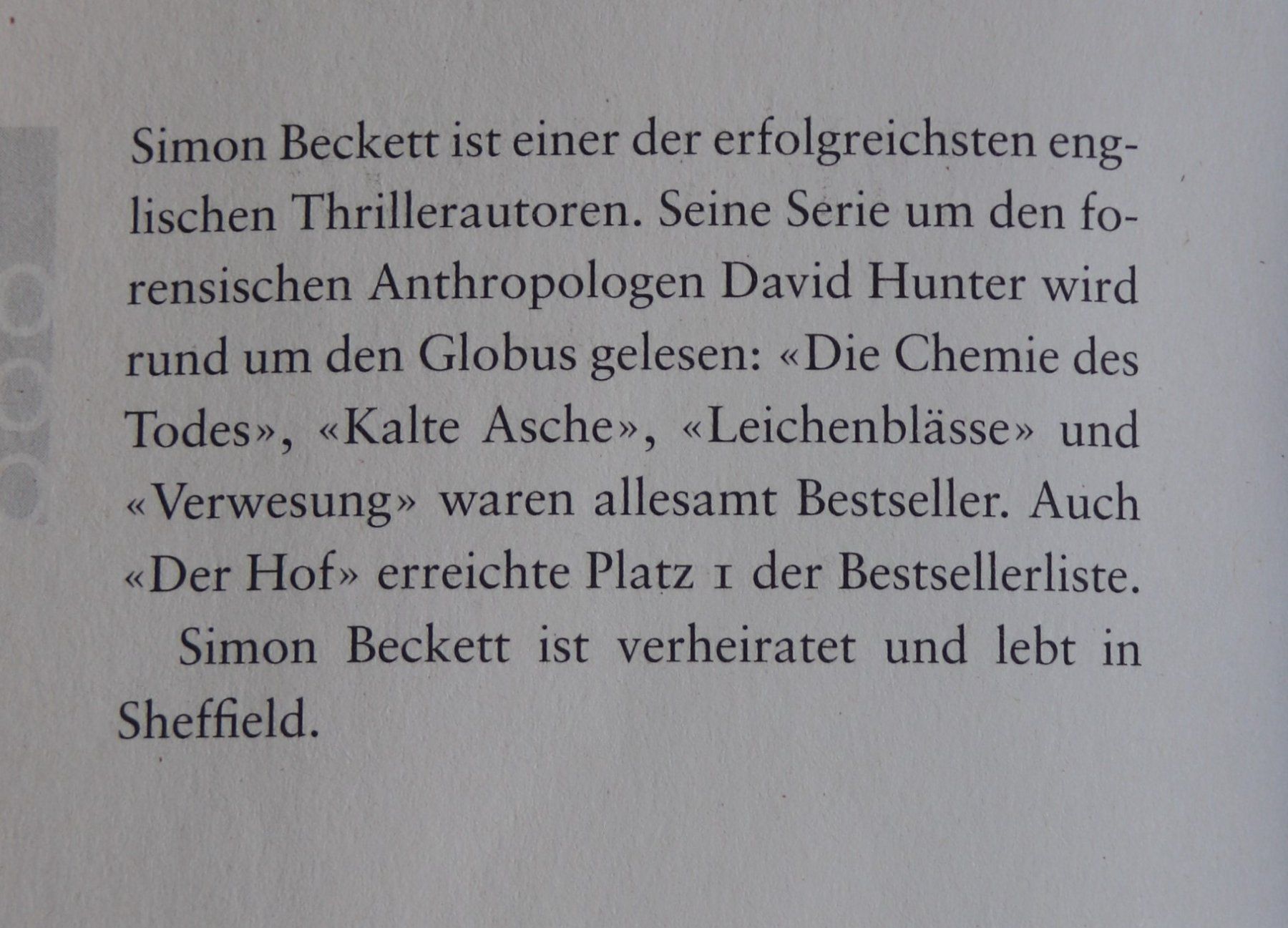 Libri: Der Hof von Simon Beckett – Usato da Glattfelden venduto da Vrenely 4