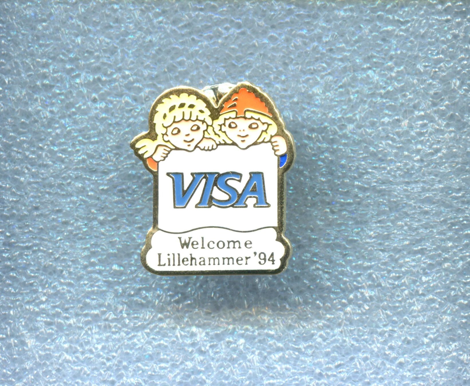 Plaketten & Abzeichen: Welcome Lillehammer'94  VISA – Gebraucht aus Winterthur von Sammleroase