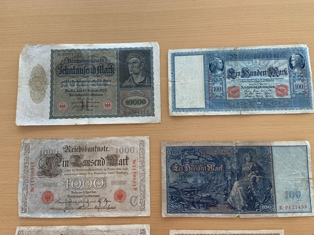 Banknoten: Diverse Banknoten deutsches Reich – Gebraucht aus Galgenen von obe_dj6b 1