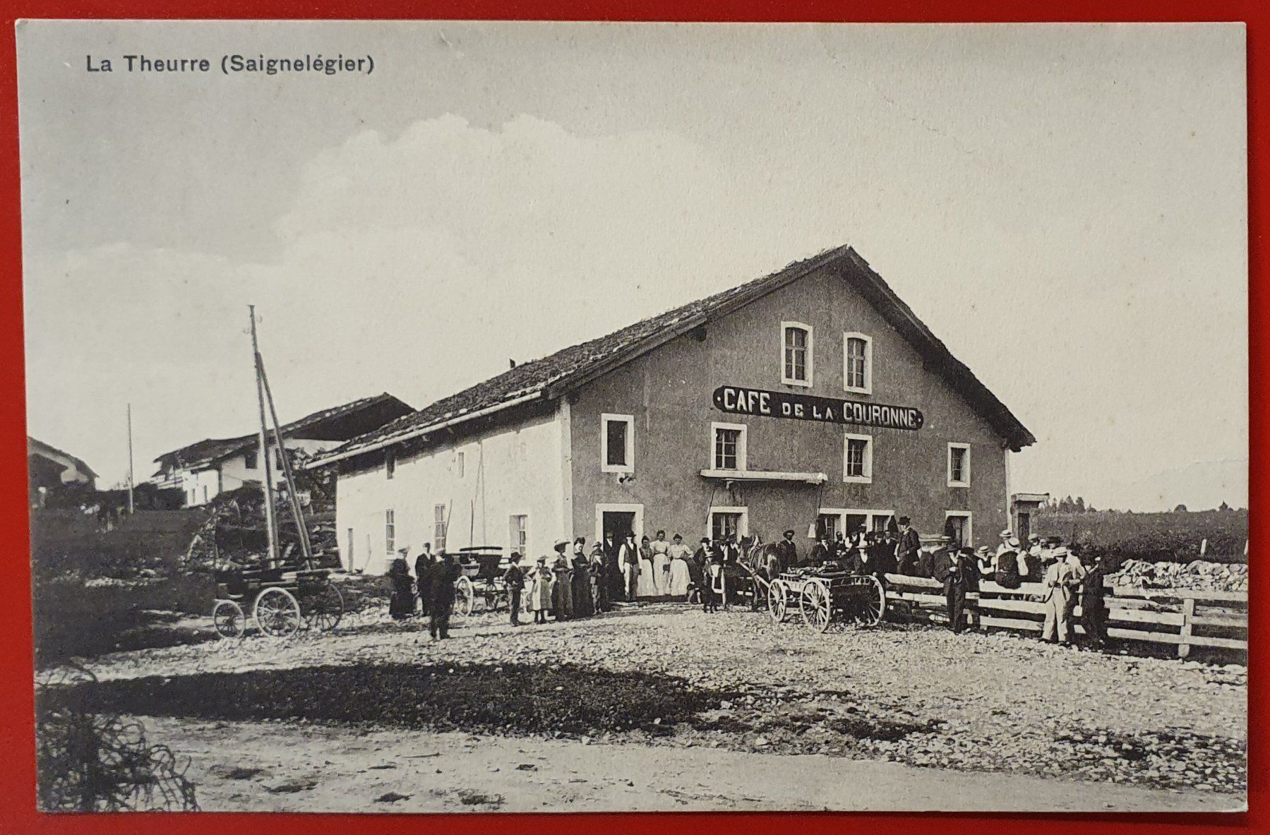 Ansichtskarten: Saignelegier,  Café de la Couronne – Gebraucht aus Kreuzlingen von Rschweiz1
