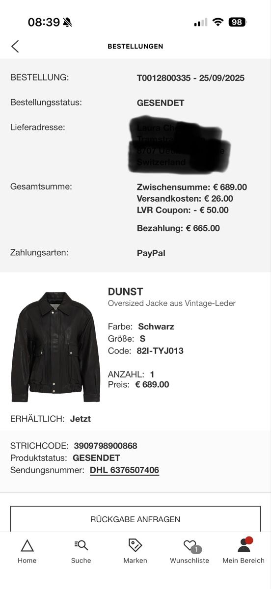 Giacche: Original Dunst Oversized Leather Jacket, size S – Nuovo (secondo la descrizione) da Uetikon am See venduto da enzendan 9