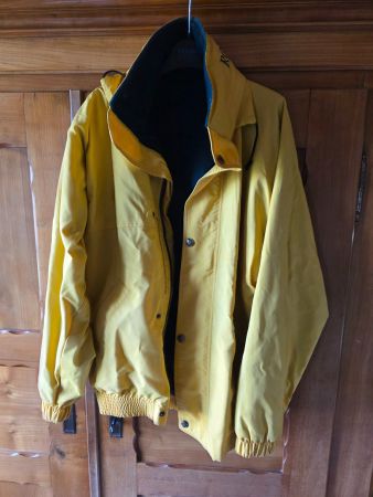 Windjacke Regen Kapuzen Jacke gelb Robin Masters Gr. S