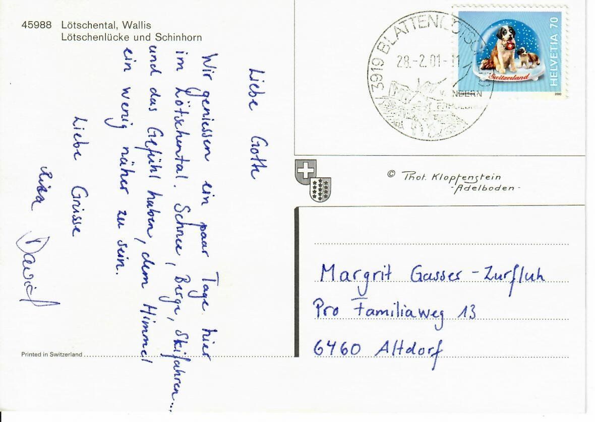Cartoline postali: Lötschental – Usato da Hochdorf venduto da Ziegel-16 1