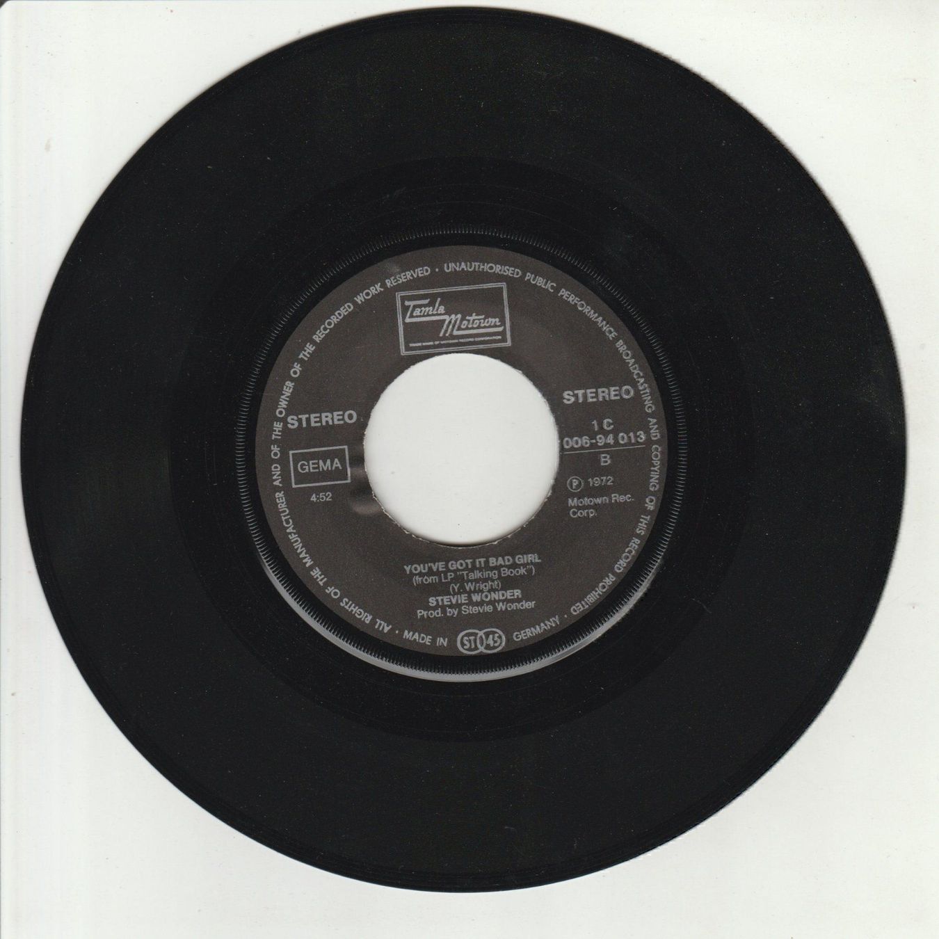 Dischi in vinile: Stevie Wonder - Superstition 7" Vinyl 1972 – Usato da Tübach venduto da JamesStone 3