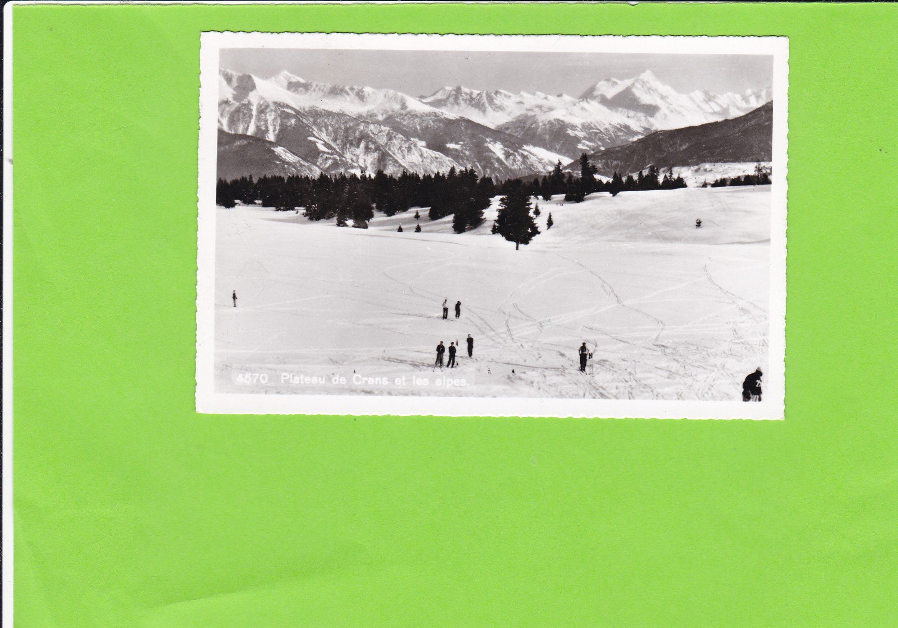 Ansichtskarten: Plateau de Crans-belebt – Gebraucht aus St. Peterzell von neckertal