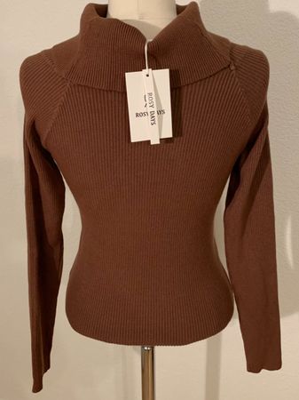 ROSY DAYS Damen Strickpullover, Gr. TU, Braun, NEU