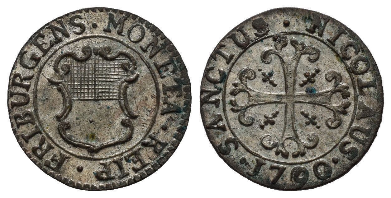 Tutti le monete: Freiburg Vierer 1790   /2794 – Usato da Trimbach venduto da Solothurn1