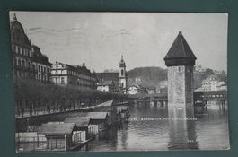 Luzern 1913, Enten- Schwanen- Gehege an der Bahnhofstrasse