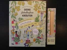 Buch: fabelhaften Kräuter + Poster + 8 Kräuterstecker