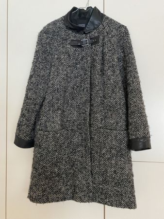 Mantel Steffen Schraut schwarz grau 38/40