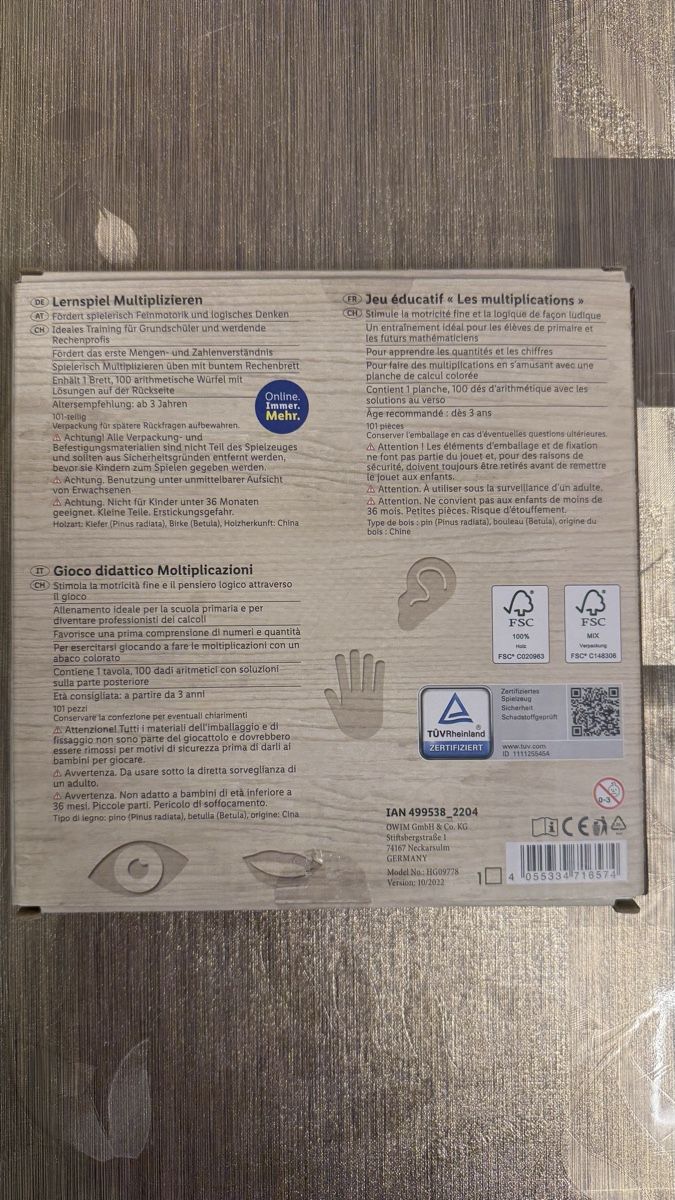 Spiele: Lernspiel Multiplizieren – Neu und originalverpackt aus BASEL von NELLA26 1