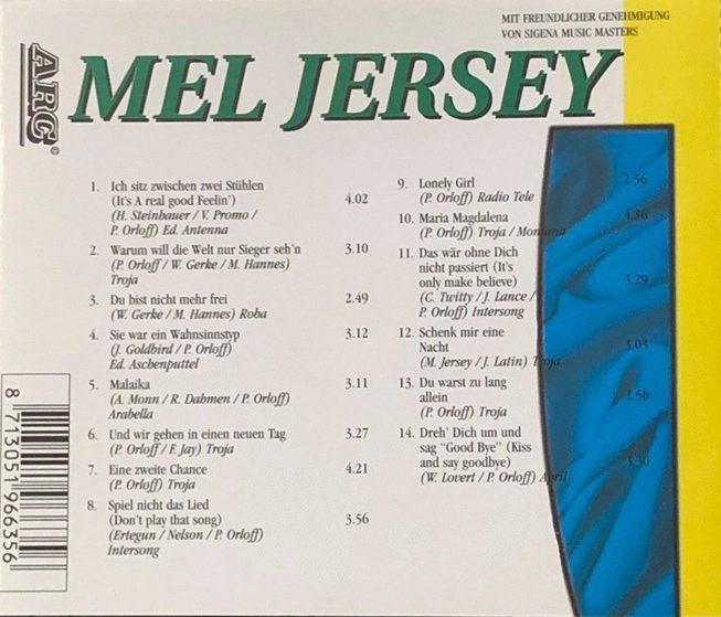 CDs: Mel Jersey – Soloschlager – Gebraucht aus Grüningen von azulmarron 1