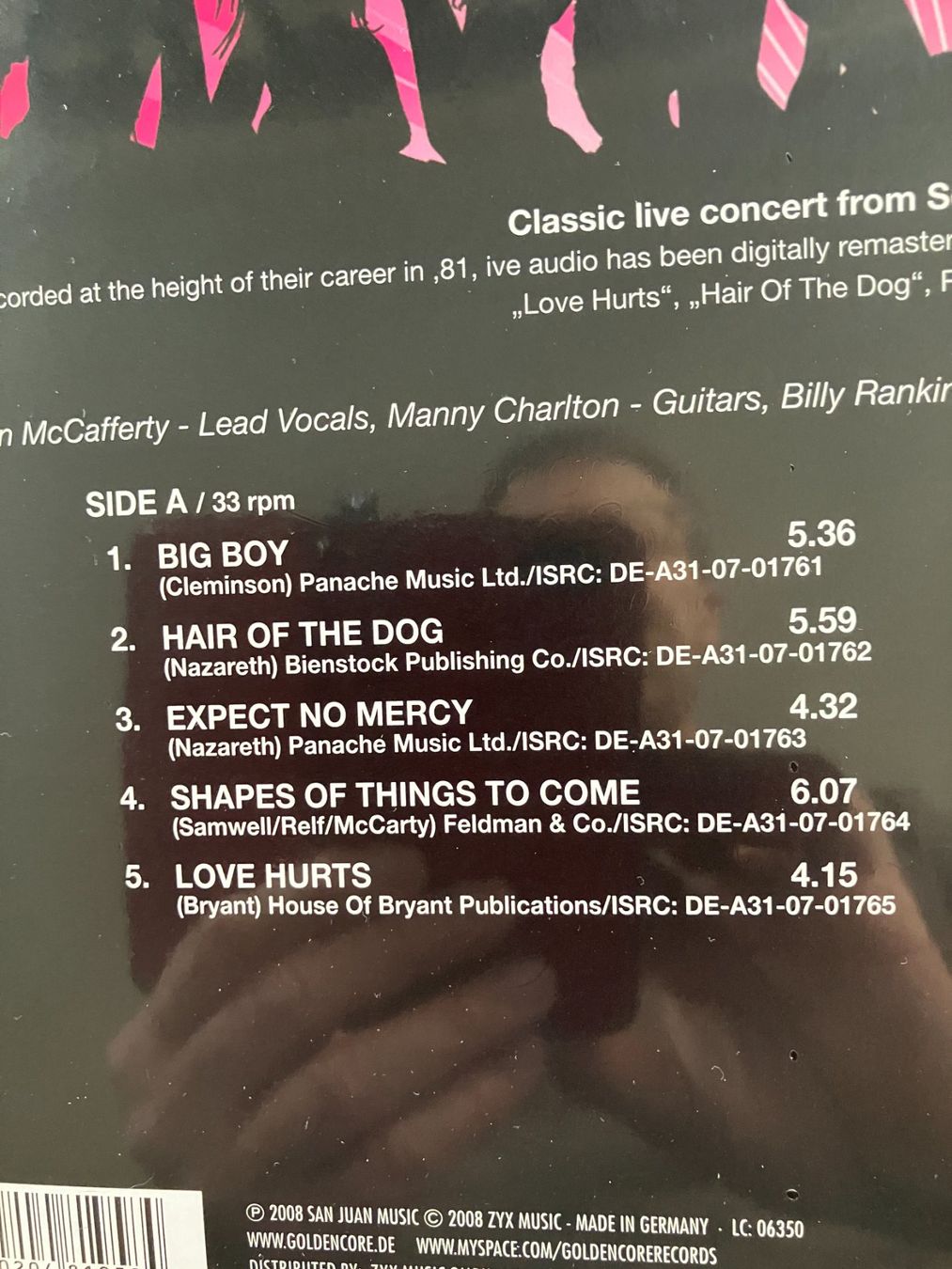 Dischi in vinile: Nazareth – Nuovo e nell'imballaggio originale da Aarwangen venduto da Jukebox3 3
