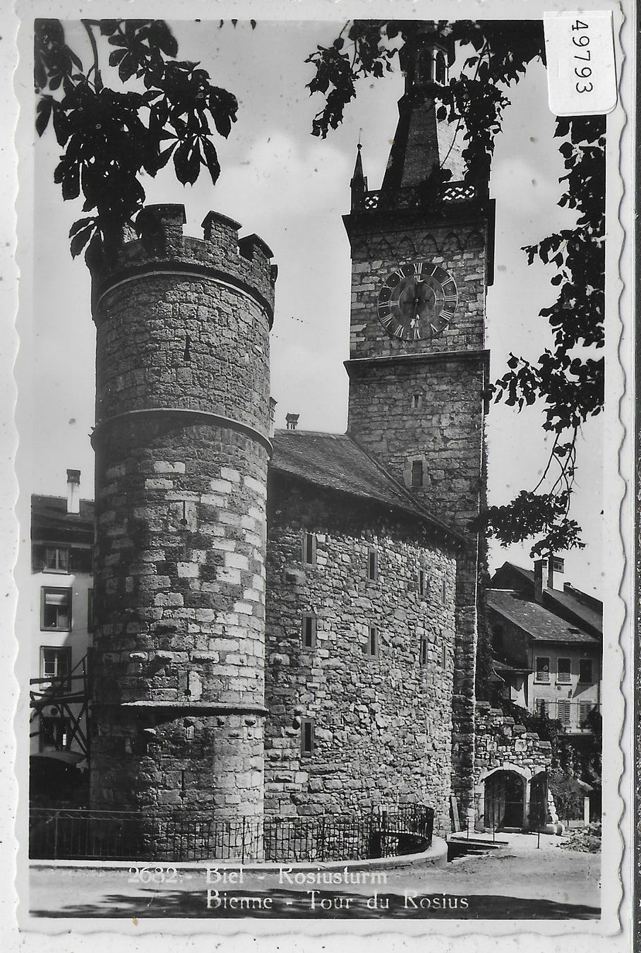 Ansichtskarten: Biel-Bienne - Rosiusturm, Tour du Rosius – Defekt aus Ettingen von Kartenplanet